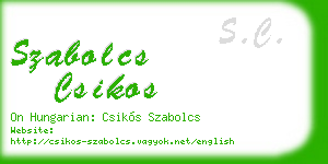 szabolcs csikos business card