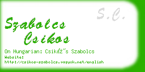 szabolcs csikos business card